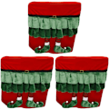 Miniatyrbilde 1 av 5: 3 stk. juledekorasjon bakre nisse stolovertrekk