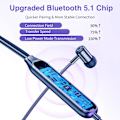 Pikkukuva 5 / 5: Bluetooth 5.0 urheilukuulokkeet, tukevat TF-korttia, IPX5, kevyet, langattomat mikrofonilla, niskapannalla, magneettiset