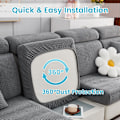 Miniatyrbild 3 av 5: Jianyana Universal Jacquard L-formad Elastisk Soffa Sittdyna Kuddöverdrag, Slitstark Möbelskydd för Kuddar på Chaise Longue M Ryggöverdrag