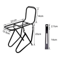 Miniatyrbilde 5 av 5: Sykkel foran pannier rack 15KG last sykkelstativ bremseramme bagasjebrett Kan bære pannier bag/sykkelkurv/telt/sovepose
