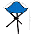 Miniatyrbillede 2 af 5: Udendørs Tripod Skammel Bærbar Foldbar Lille Tripod Lærredsstol til Vandreture, Camping, Fiskeri, Picnic (Blå)