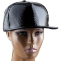Miniatyrbillede 2 af 4: Unisex Snapback-hatte, justerbar Hip Hop-kasket med flad skygge (sort)