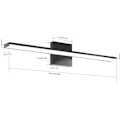 Miniatyrbillede 3 af 5: 60cm LED Badeværelsesspejl Lys 12W 1200LM Kold Hvid 6000K, Ingen Flash Badeværelsesspejl Lys IP44 230V Væglampe Spejllampe