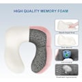 Miniatyrbillede 4 af 4: Nakkepude i Memory Foam, Rejsepude til Nakken, Komfortabel Nakke- og Hovedstøttepude Pink