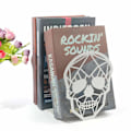 Miniatyrbillede 3 af 5: Metal Skull Design Sort Bogstøtte (1 Par-Hvid)
