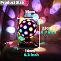 Miniatyrbilde 2 av 5: Roterende Diskokule LED Nattlys Projektor 360° Rotasjonshastighet/Lysstyrke Justerbar Lampe for Fest, Halloween, Jul.