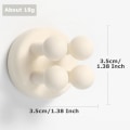 Miniatyrbilde 3 av 6: 4 stk Silikon Tannbørsteholder Multifunksjonell Krok Vanntett Selvklebende Veggplugg Holder White