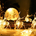 Miniatyrbillede 4 af 5: Hjortelys 1,5m 10 LED Jul Elg Form Varm Hvid