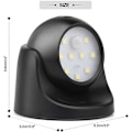 Miniatyrbild 3 av 5: Utomhusvägglampa med rörelsesensor 1000 Lumen 360° vridbar