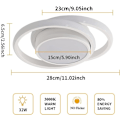 Miniatyrbillede 2 af 5: Moderne LED loftlampe 32W 2350LM, varmt hvidt lys 3000K, rund loftlampe, velegnet til soveværelse, entre, balkon og korridor