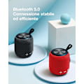 Pikkukuva 4 / 5: Kannettava Bluetooth-kaiutin, Mini Bluetooth 5.0 -kaksoispariliitto langaton kaiutin, vedenpitävä stereobasso matkustamiseen, uima-altaaseen ja ulkosuihkuun (musta)