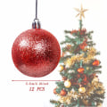 Miniatyrbilde 5 av 5: 12 stykker julekulepynt, matte og blanke julekulepynt, glitrende julepynt