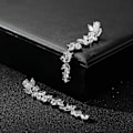 Miniatyrbillede 5 af 5: Cubic Zirconia Bryllupsøreringe til Kvinder Bruder, Krystal Chandelier Bryllup Drop Øreringe til Galla eller Skønhedskonkurrence