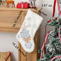 Miniatyrbillede 3 af 5: Hvide julestrømper, sæt med 2, 18\" julepynt