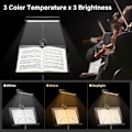 Miniatyrbilde 2 av 5: Musikkstativlys, 19 LED Profesjonelt Musikerlys, Musikkstativ Klipslys, USB Oppladbart Pianolys, 9 Justerbare Lysstyrkenivåer, Perfekt for Piano