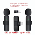 Miniatyrbild 1 av 5: Bärbar Trådlös Lavalier Mikrofon för iPhone och Android, Ljud- och Videoinspelning, Mini Mikrofon för Livestreaming, Gaming, Telefonmikrofon