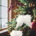 Miniatyrbillede 5 af 5: Pakke med 10 Englefjer Dekorative Juletræspynt Englefjer Juletræspynt Lille Engel Ornament Træpynt Jul