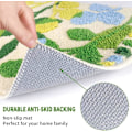 Miniatyrbild 4 av 4: Badrumsmattor, blad mikrofiber stark vattenabsorption badmatta torn med halkfri baksida inuti entré dörrmatta för badrumsgolv storlek 20 x 32 tum