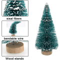 Miniatyrbilde 5 av 5: Juletrær, Kunstig Juletrær Mini Sisaltrær med Trebase Ideelt for Juledekorasjon, Soverom, DIY, Fest (34 stk)