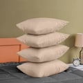 Pikkukuva 3 / 5: Tyynyliinat 4 kpl - Standardikoko 50x75 cm - 100% harjattua mikrokuitua, kirjekuorikiinnitys, beige