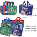 Miniatyrbilde 3 av 5: 12 STK Julegaveposer Store Juleposer, Bærbare Juleposer Gavepose Gjenbrukbare Poser Til Gavehandel 32 * 24 * 17CM