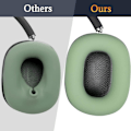 Miniatyrbillede 4 af 6: Beskyttende silikone ørepropper til AirPods Max, svedafvisende, let vaskbare, holdbare Avocado Green