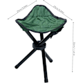 Miniatyrbillede 2 af 5: Udendørs Tripod Skammel Bærbar Foldbar Lille Tripod Lærredsstol til Vandreture, Camping, Fiskeri, Picnic (Grøn)