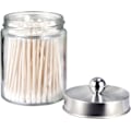 Miniatyrbillede 5 af 5: Jars badeværelsesforfængelighedsarrangør Qtip dispenserholder glas 1 stk
