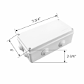 Miniatyrbild 5 av 5: Kopplingsdosa, IP65 i ABS-plast, extern vattentät, Vit, 200 x 100 x 70 mm