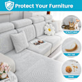 Miniatyrbilde 5 av 5: Sofa Putetrekk, Universelle Stretch Sofa Trekk L-Form, Hjørnesofa Trekk For 1/2/3 Sete Sofa Putebeskytter Trekk Loungestol Trekk