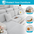 Miniatyrbilde 5 av 5: Sofa Putetrekk, Universelle Stretch Sofa Trekk L-Form, Hjørnesofa Trekk For 1/2/3 Sete Sofa Putebeskytter Trekk Store Enkeltsete Trekk