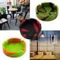 Miniatyrbild 4 av 5: 4 st färgglada askkoppar i silikon, går inte sönder - silikon gummi non-stick askkopp snygg värmebeständig askkopp för hemmakontor restaurang, flerfärgad