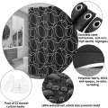 Miniatyrbillede 5 af 5: Bruseforhæng sort, 100% polyester, 12 kroge (100x180 cm, sort)