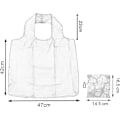 Miniatyrbillede 2 af 5: Foldbar indkøbspose, genanvendelig indkøbspose, foldbare indkøbsposer med tilhørende taske, vaskbar, holdbar og let, pakke med 3, sort