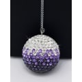 Pikkukuva 1 / 3: Violetti kristallikuula auton taustapeilin koriste, violetti strassi ripustus auton koriste, Bling auton tarvikkeet, Crystal Sun Catcher koriste autoon (violetti)
