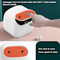 Miniatyrbilde 4 av 5: Søt Mini Ninja Skrivebords Søppelbøtte Dobbel Trykk Søppelbøtte med Lokk Egnet for Multi-Scene Søppelbøtte (Hvit)