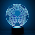 Miniatyrbillede 3 af 5: 3D Fodbold Natlampe 7 Farve Skiftende LED Touch Bordlampe Dekorativ Belysning Cool Legetøj Gave