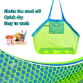 Miniatyrbillede 4 af 5: 2 stk. - Mesh Strandtaske Foldbar Sand Væk Taske