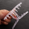 Miniatyrbillede 3 af 5: 4 stk. skridsikre, matte, klare hårklemmer til kvinder, Grab Clip Back Head Plate Hair Shark Clip, akryl frostede hårklemmer hårnåle hårtilbehør