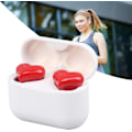 Pikkukuva 5 / 5: Sydänmuotoiset langattomat kuulokkeet, söpöt langattomat nappikuulokkeet, Bluetooth-langattomat kuulokkeet latauskotelolla, harjoitteluun, urheiluun, ulkoilmaan ja matkustamiseen