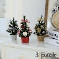 Miniatyrbild 2 av 5: 3-pack nya 8\" konstgjorda minijulgranar