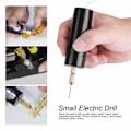 Miniatyrbild 2 av 5: Mini bärbar elektrisk borr USB liten chuck verktyg med 3 bitar