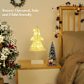Miniatyrbild 4 av 6: Bordslampa, Batteridriven Träformad Sänglampa, LED Juldekoration, Spolejärnsram, Plastbas, Varmvit Ljusstark Ljus