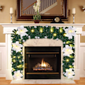 Miniatyrbillede 4 af 5: Juleguirlande med LED-lys, 2,7 m (9 fod)