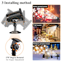 Miniatyrbild 3 av 5: LED-projektor för snöflingor - julprojektor IP65