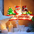 Miniatyrbilde 3 av 5: Juledekorasjoner Vindu Hengende Lys, 18'' God Jul