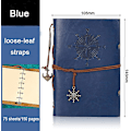 Miniatyrbillede 2 af 4: Vintage Retro PU Læderomslag Notesbog Journal Dagbog, Nautisk Spiral Tom Streng Daglig Notesblok Rejse til at Skrive i, Kraftpapir, Retro Vedhæng