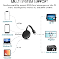 Miniatyrbild 2 av 5: HDMI Streaming Stick, WiFi Display HDMI Dongle, 4K HD 1080P WiFi Display Receiver Stöd DLNA/AirMirror/Airplay/Miracast för Android/iOS/Mac/Windows