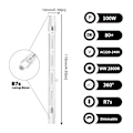 Miniatyrbillede 4 af 5: 100W 118mm R7s Justerbar Halogenpære Varm Hvid 2800K (5stk)