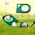 Miniatyrbillede 3 af 4: Golf Putting Hjælp, Golf Putting Hul, med Hul og Flag Plastik